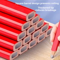 15pcs Durable Carpentry Pencils with Thick Black Leads, Designed for Marking on Construction Sites Without Breaking