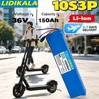 10S3P 36V 150000mAh 36V Elektroroller-Akku 18650 Lithium-Batterie, geeignet für M365 Elektroroller-Akku, mit BMS und 250W-1000W Motor