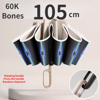 Large 20 Rib Windproof Automatic Umbrella Reflective Striped Design for Men And Women Sun And Rain Luxury Business Car Umbrella
