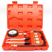 Upgrade Professional Petrol Engine Compression Tester Kit 0-300 PSI Fuel Cylinder Pressure Gauge Tool Set for Car Motorcycles