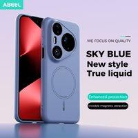 For Huawei Pura 80 Ultra Case New Magnetic Skin Feeling Liquid Silicone Drop-proof Cover For Huawei Pura 80 Pro Shockproof Funda