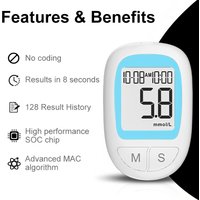 Diabetes Monitor Blood Glucose Meter Kit 50pcs Test Strips Lancets for Diabetes Testing Digital Blood Sugar Meter Glucometer
