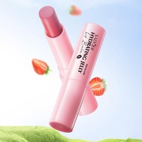 Deep Hydrating Strawberry Lip Balm, Plump Lip Gloss Tinted Lip Balm, Daily Lip Moisturizer For Dry Cracked Lips & Fine Lines