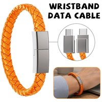 2-In-1 Creative 240W USB C to USB C Bracelet Cable Fast Charging Phone Data Sync Data Cord For All Type-C Devices