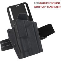 Lekka kabura taktyczna Kydex do Glock17/19/19X/45 z kaburą na latarkę TLR-1 QLS Quick Release sprzęt myśliwski Airsoft