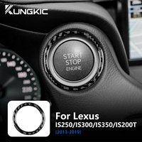 For Lexus IS250 IS300 IS350 IS200T 2013-2019 Push Start Stop Button Frame Ring Cover Soft Carbon Fiber Interior Trim Accessories