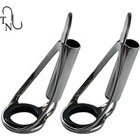 TN07-01 5PCS #16Fishing Rod Tip Guides Rod Eye Building Smooth Iron Fishing Rod Guides Ring Saltwater Repair Kit For Fishing