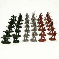 100Pcs Mini Classic Military Soldiers Figures Models Playset Desk Decor Toddler