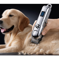 Professional High Power Dog Clippers for Large Dog Cordless Pet Grooming Shaver LCD Display Low Noise Pet Salon Use Clippers