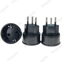 3pcs Germany EU to Switzerland Plug Adapter European to Swiss Travel Adapter Power Converter Plug 3 pin 10A Wall Charge Socket