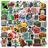 AliExpress Bandai 50/100pcs Game My World Stickers DIY Laptop Car Bike Graffiti Decoration Waterproof Sticker