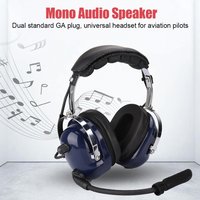 General Aviation Headset Dual Plug Headphone 3.5mm Noise Reduction Headset for Pilots General Aviation Headset