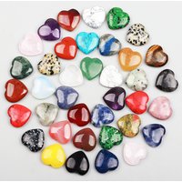 20 pcs heart Stones Rose Quartz Hand Carved Love Stone Pocket Meditation Crystal Natural Reiki gemstone Therapy Gift