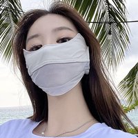 UV Protection Face Mask Summer Ice Silk Face Mask Women Cool Breathable Mesh Sunscreen Cover UV Shield For Outdoor Riding