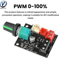 DC 8-24V 5A 4-wire Fan Speed Regulator DC Brushless Motor PWM Controller 0-100% Duty Cycle Adjustable 12V 24V