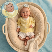 OtardDolls-45cm Washable Full Body Solid bebe reborn de silicona Girl Dolls With Paint Skin Can Open Mouth Reborn Girl Doll