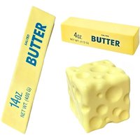 Elastic Cube Cheese Stick Funny Fidget Prank Toy Simulation Big Butter Stick Squishy Squeeze Toys Stress Anxiety Relief Game