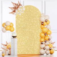 Golden arched sequin background cover circular Chiara background cover suitable for wedding birthday photography decoration