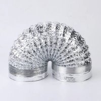Diameter 200mm Aluminum Foil Duct Adjustable Length Easy To Clean Fire-Retardant Coating High-Temperature Resistance
