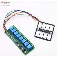 8-Kanal-Relaismodul mit Touch-Tastenmodul. 8-Wege-Steuerung des Mehrkanal-Relais