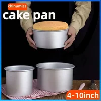 4-10 inch Aluminum Round Cake Bakeware solid bottom Chiffon die for aluminum alloy DIY Home baking mold pan tin