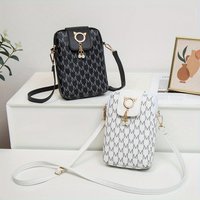 Stylish and exquisite shoulder mobile phone bag, simple and versatile trend printed messenger small square bag classic versatile