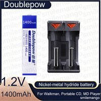 Gumball Gum Stick Battery 1.2v Ni-MH Rechargeable Batteries 1400mAh Ni Mh 7/5 F6 for Walkman Portable CD MD Player UK201 Charger