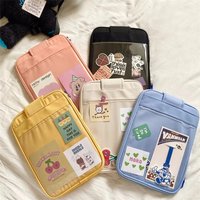 Simple Korean Style Tablet Laptop Bag 11-14 Inch Handbag Pouch for IPad Pro Air Series Case Waterproof Shockproof Storage Sleeve