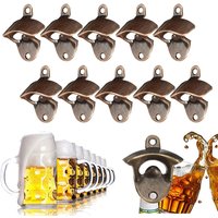 10 pièces ouvre-bouteille de bière mural en alliage de Zinc Soda bière ouvre-bouteille de vin Vintage ouvre-bouteille robuste pour la cuisine fête