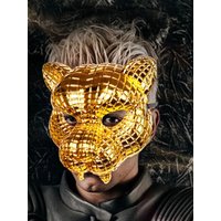 20CM Vip Customer Guest Boss Mask Golden Boss Leopard Halloween Tiger Adult Party Prop Mask For Man Cosplay Shell