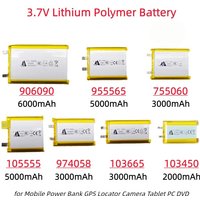 3.7V 5000mAh 3000mAh Lithium Polymer Battery 906090 955565 755060 974058 103665 103450 3.85V 105555 for Mobile Power GPS PC DVD