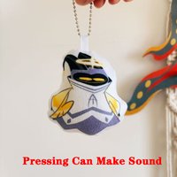 8cm Cute Pressing Can Make Sound Animation Hotel Hazbin Character Angel Adam Plush Toy Cartoon Bag Keychain Pendant Plushie Doll