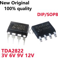 20/PCS New TDA2822 TDA2822M DIP8 SOP8 3V 6V 9V 12V Audio power amplifier chip In Stock