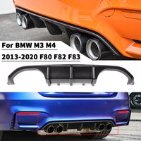 For BMW M3 M4 F80 F82 F83 Carbon fiber rear diffuser rear bumper and rear lip spoiler upgrade Back lip 2013-2020 MP style