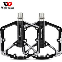 AliExpress West Biking WEST BIKING Bicycle Pedals Sealed DU Bearing Nonslip Pedal Mountain Road Bike Cycling Alloy Platform MTB Pedal Cycling Parts