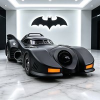 NEW 1:18 Batmobile BAT 1989 Alloy Car Model Sound and Light Wheel Rotation Car Model Collectibles Birthday Gift