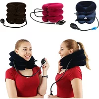 3/4 Layer Inflatable Soft Neck Collar Air Cervical Traction Device Pillow Neck Posture Stretching Brace Neck Massager Care