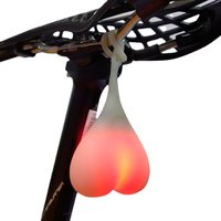 AliExpress Riding Cycling Waterproof LED Lamp 4 Color Heart Ball Safety Warning Light Creative Silicone Bike Rear Taillight