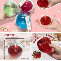 Lovely Decompression Red Apple Pinching Music Venting Anger Plastic Non-rebound Pinching Slow Rebound Toy.
