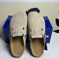 High Quality Retro Button Toe Half Drag Men's And Women's Outdoor Wear 2026 New Comfortable Lazy Shoes Thick Sole Versatile image 4