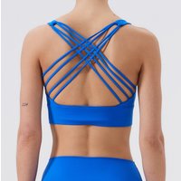 Women Eight Lines Crossing Beautiful Back Sports Bras Yoga Top Vest Yoga Gym Outdoor Sport Running Fitness Underwear