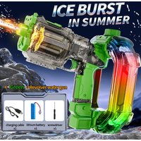 Children Electric Water Gun Led Light Simulated Firing Ice Burst Automatic Continuous Water Pistol Summer Outdoor Toys for Kids