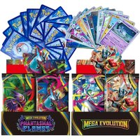 9+1 Per Pack Pokémon English Cards TCG Mega Evolution Phantasmal Flames Booster Box Trading Card Game Collection Set Fan Gift