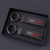Luxury Sudue Keyring Car Leather Keychain Pendant For Audi Sline A1 A3 A4 A5 A7 Q2 Q5 Q7 TT SQ5 SQ7 B6 B7 Auto Accessories