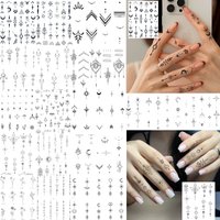 1 Sheet Butterfly Crescent Chain Temporary Tattoos For Women Finger, Fake Tattoo Sticker Waterproof Long Lasting Realistic Tatoo