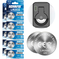 1-10PCS LIR2032 3.6V 40mAh Rechargeable Lithium Coin Battery, Reusable Button Cell for Watch Remote Control Mini Electronics