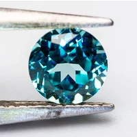 Lab Grown Paraiba Round Shape Small Size Lab Grown Gemstone for Diy Jewelry Making