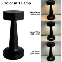 Rechargeable Desk Light Battery Operated Restaurant Table Lamp Retro Bar Led Lamp For Outdoor Night Light Decor Bedside Room