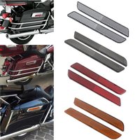 Motorcycle Accessory Saddlebag Guard Reflector Covers ABS Plastic For Harley Touring Road King Electra Glide Street Glide 93-13
