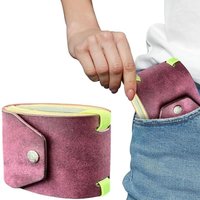 Quick Cash Access Leather Wallet, Cash Keeper Wallet, Slim Portable Leather Card Holder for Men Women